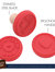 Silicone Non-toxic Set of 3 Decorating Stamper 2.48"x2.44"x4.13"