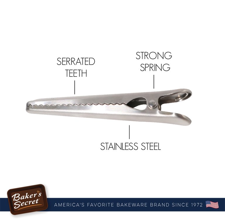 Stainless Steel Non-rusting Set of 4 Bag Clip Set