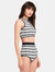 High Waist Logo Stripe Set