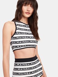 High Waist Logo Stripe Set