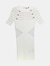 Balmain Paris Women's White Short Knit With Silver-Tone Buttons Dress - White