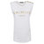 Women's White Gold Branded Logo Sleeveless Tank T-Shirt - White