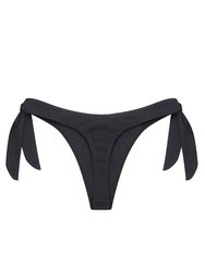Serena Thong Bikini Bottom- Midnight Black