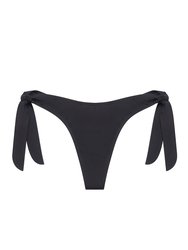 Serena Thong Bikini Bottom- Midnight Black - Midnight Black