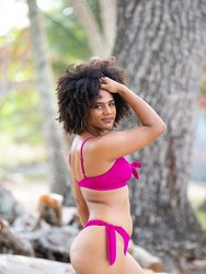 Serena Thong Bikini Botttom - Raspberry