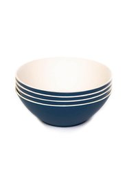 4-Piece Blate Salad Bowl Set (8-inch) - Indigo