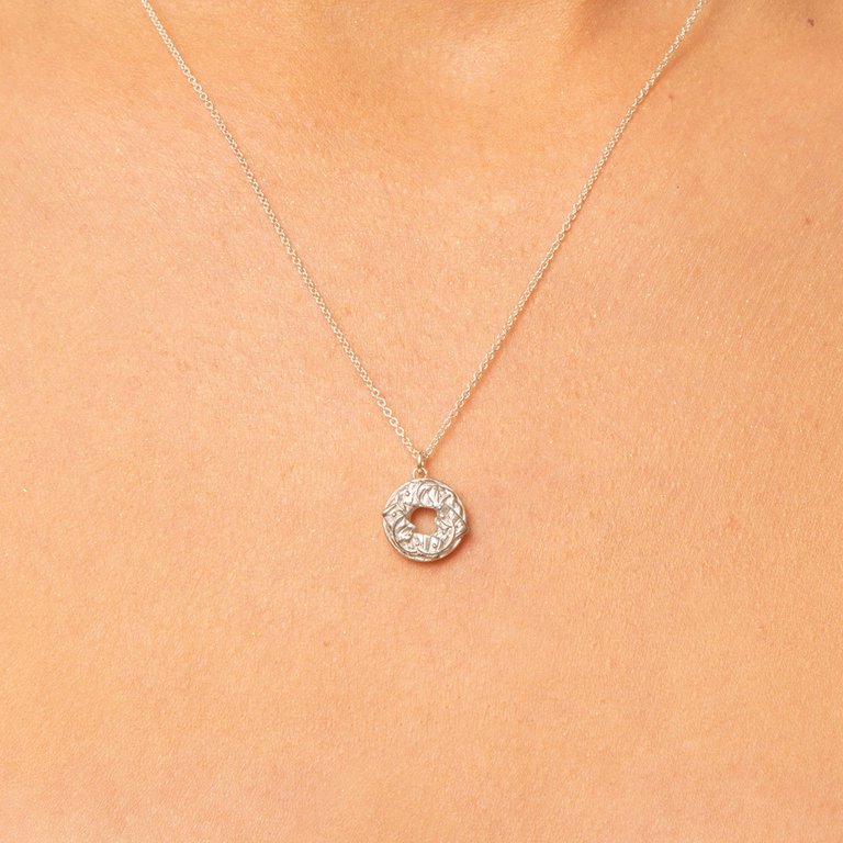 Bagel & Lox Charm Necklace - Silver