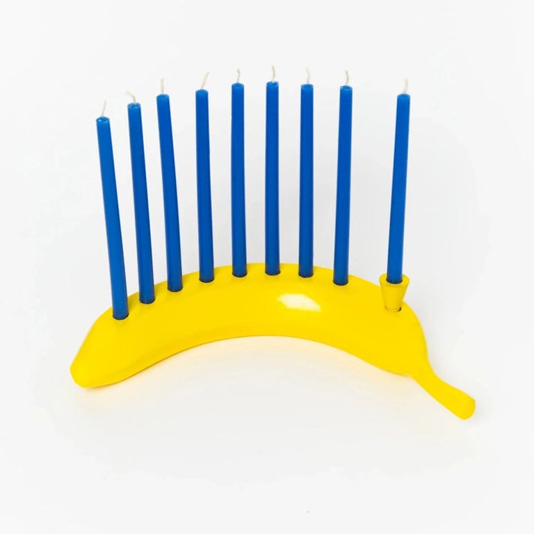 The Banana Menorah Candle Holder