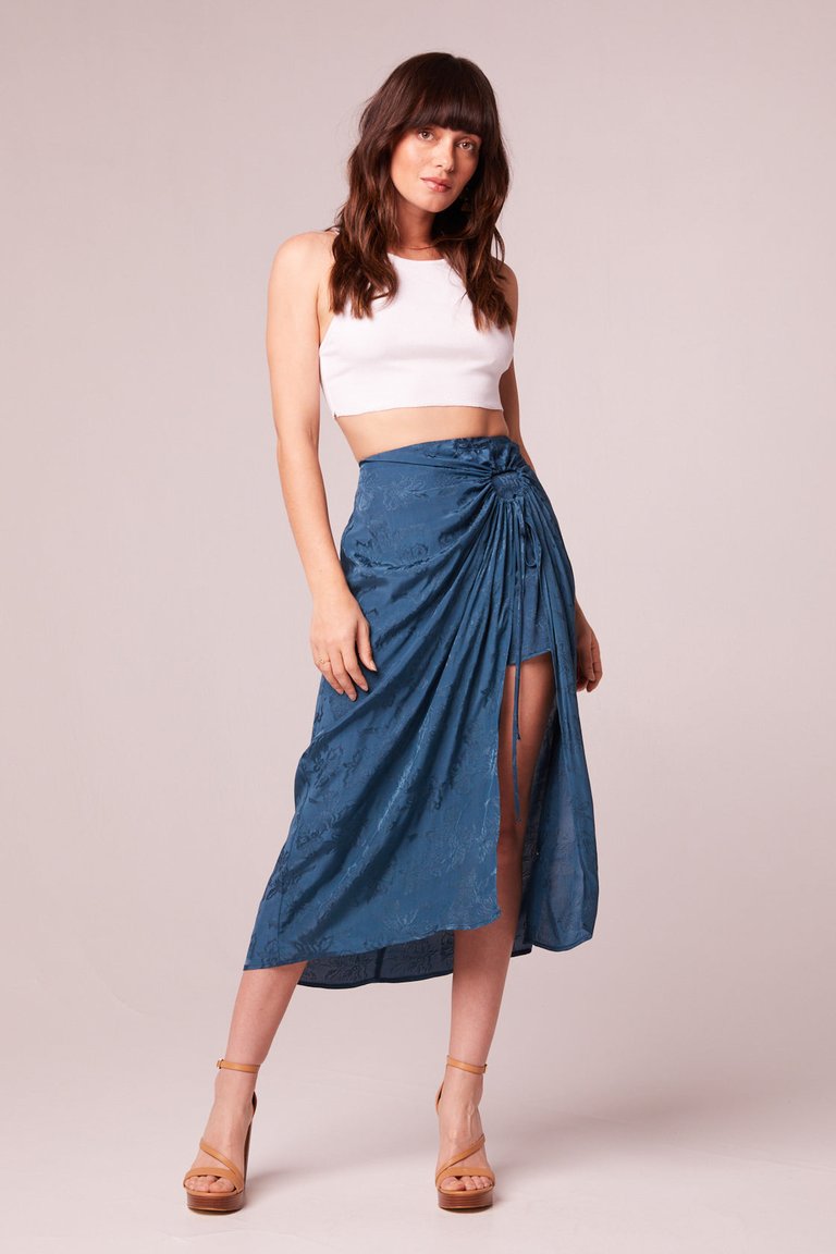 Celene Deep Teal Layered Midi Skirt - Deep Teal