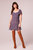 Coraline Purple Floral Crossover Mini Dress - Purple/Ivory