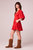 Josette Red Puff Sleeve Mini Dress