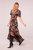 Lamia Black Floral Wrap Maxi Dress