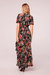 Lamia Black Floral Wrap Maxi Dress