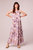 Liliane Purple Paisley Tiered Maxi Dress - Cream/Purple