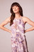 Liliane Purple Paisley Tiered Maxi Dress