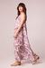 Liliane Purple Paisley Tiered Maxi Dress