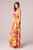 Lovescape Gold Floral Cowl Neck Maxi Dress