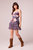Margaux Purple Mixed Floral Mini Dress - Purple/Ivory Mix