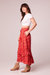 Ninette Crimson Floral Maxi Skirt