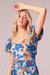 Something About You Royal Blue Floral Crop Top - Royal Blue/Butterscotch - Royal Blue/Butterscotch