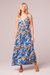 American Beauty Royal Blue Floral Maxi Dress