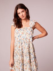 Ayanna Cream Ditsy Floral Mini Dress