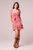 Dreamboat Red Medallion Print Smocked Mini Dress - Red/Egret