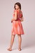 Elena Orange Stripe Ruched Mini Dress