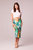 Erica Green Floral Midi Slip Skirt - Green/Cream