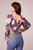 Floriane Purple Floral Ruched Front Top