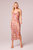 Hejira Fuchsia And Sand Swirl Slip Midi Dress - Fuchsia/Sand