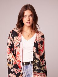 High Hopes Black Floral Long Sleeve Kimono