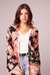 High Hopes Black Floral Long Sleeve Kimono