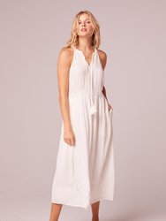 Imagine White Embroidered Midi Dress