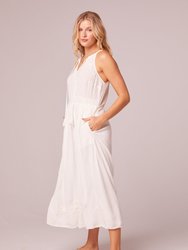 Imagine White Embroidered Midi Dress