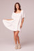 Let It Be White Babydoll Mini Dress