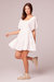 Let It Be White Babydoll Mini Dress