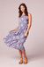 Lia Blue Paisley Pattern Midi Dress