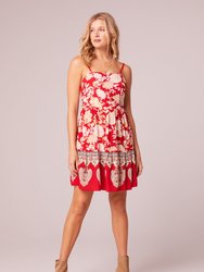 Love Is All Around Red Floral Mini Dress