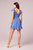 Maritza Blue Floral Smocked Mini Dress