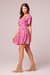 Mystery To Me Fuchsia Ikat Print Mini Dress