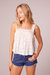 Natural Wonder White Lace Tank Top - White - White