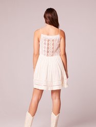 Paloma Egret Lace Mini Dress