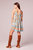 Regina Light Teal Border Babydoll Mini Dress