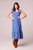 Sonia Blue Floral Smocked Maxi Dress