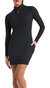 Quarter Zip Dress - Black