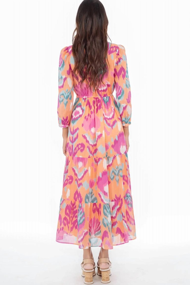 Castor Dress - Ikat Floral Spice