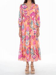 Castor Dress - Ikat Floral Spice - Ikat Floral Spice