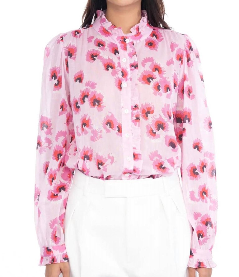 Christina Shirt - Leopard Floral Tulle