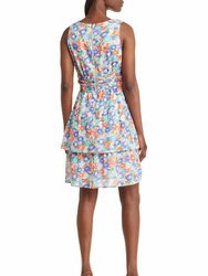 Donna Floral Tiered Cotton Dress